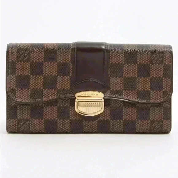 Authentic LOUIS VUITTON Portefeuille Sistina large Wallet Damier Ebene w/COA - Picture 5 of 15